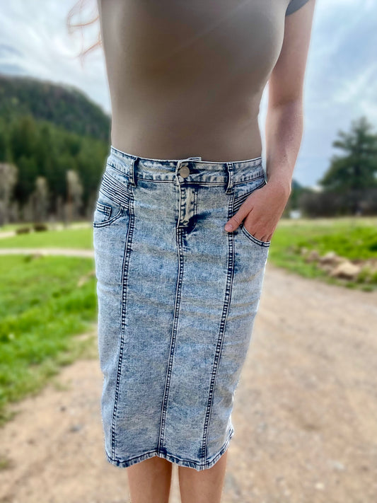 Co. Denim jeans skirt.