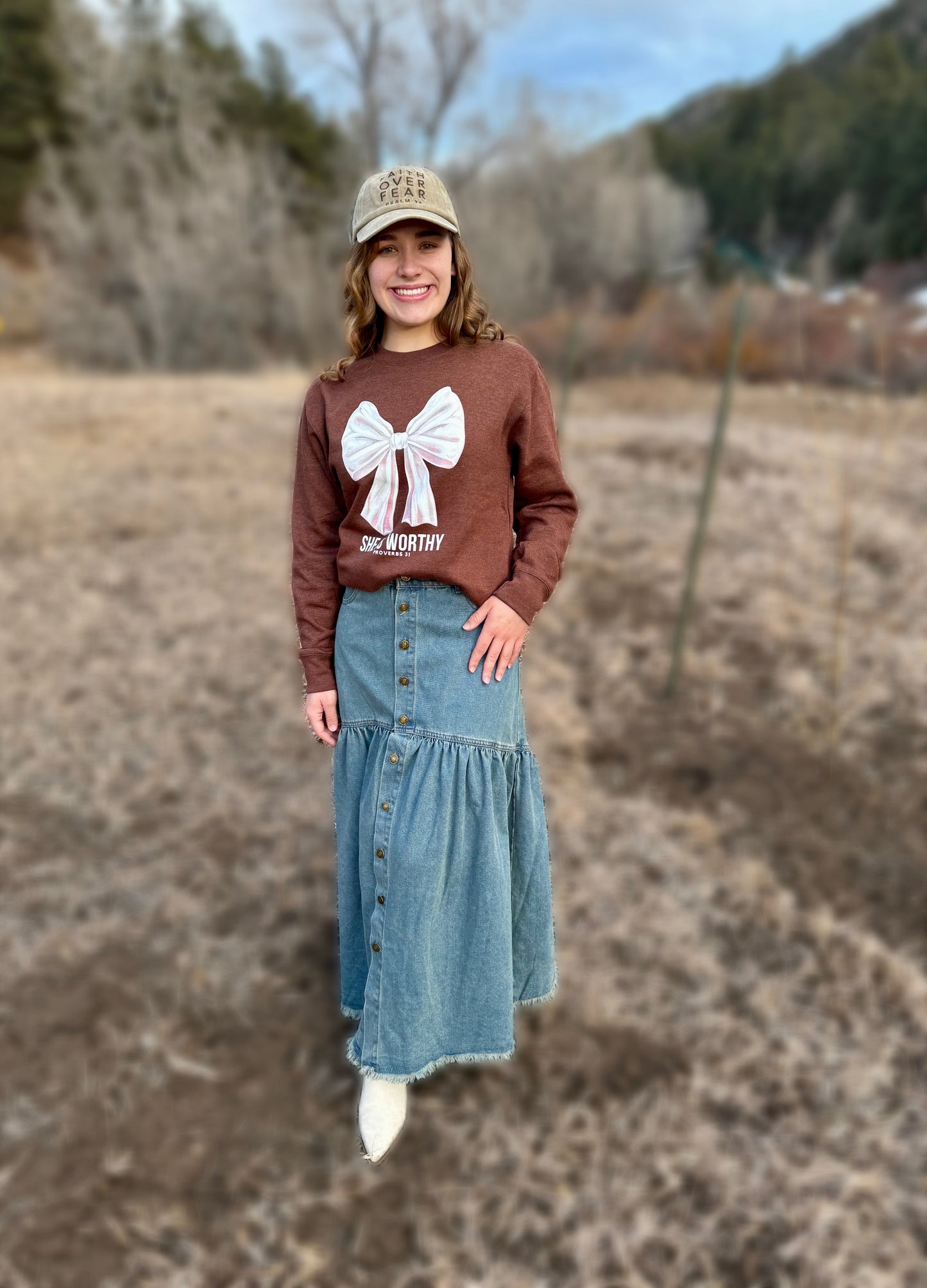 She is worthy sweatshirt