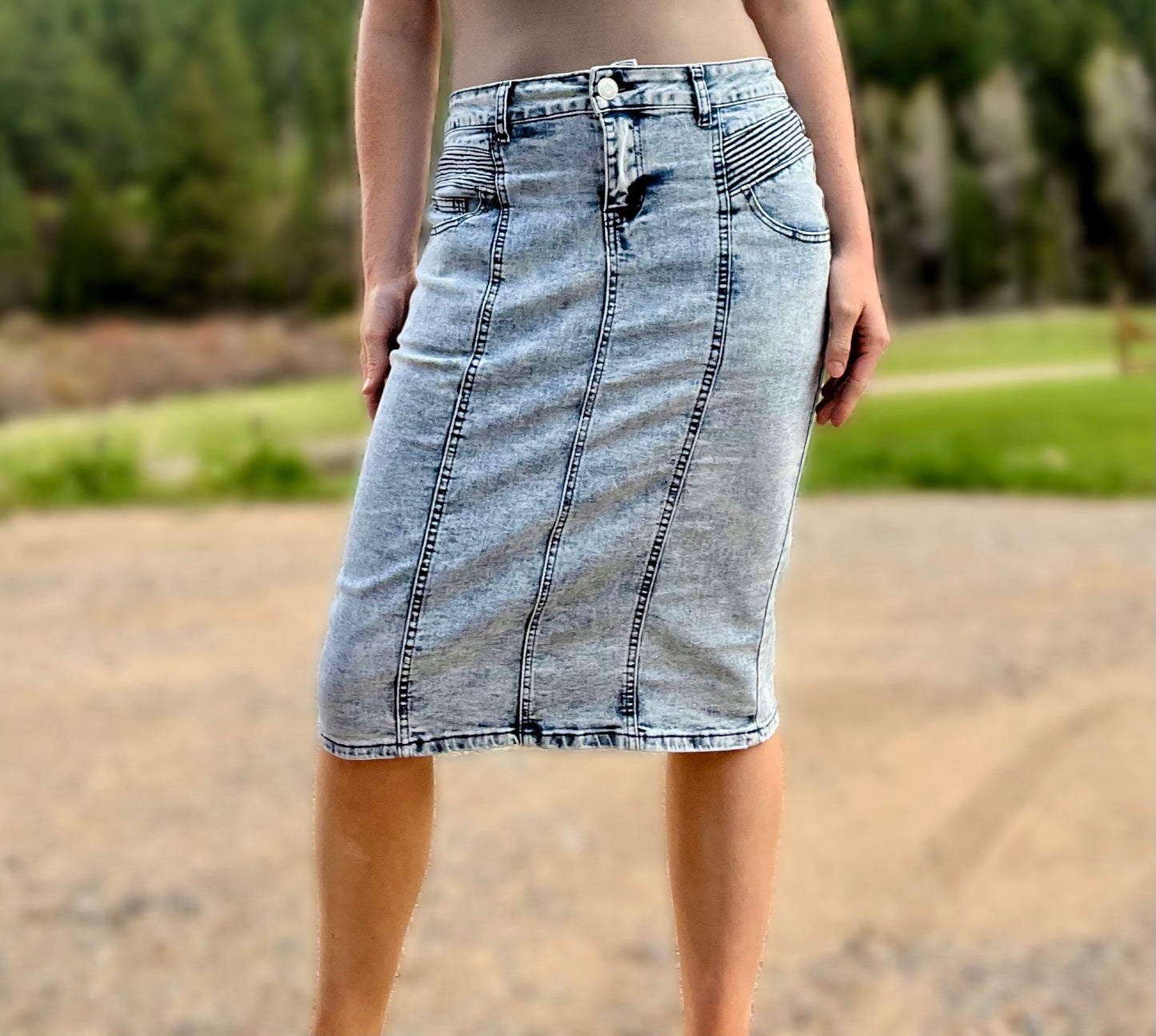 Co. Denim jeans skirt.