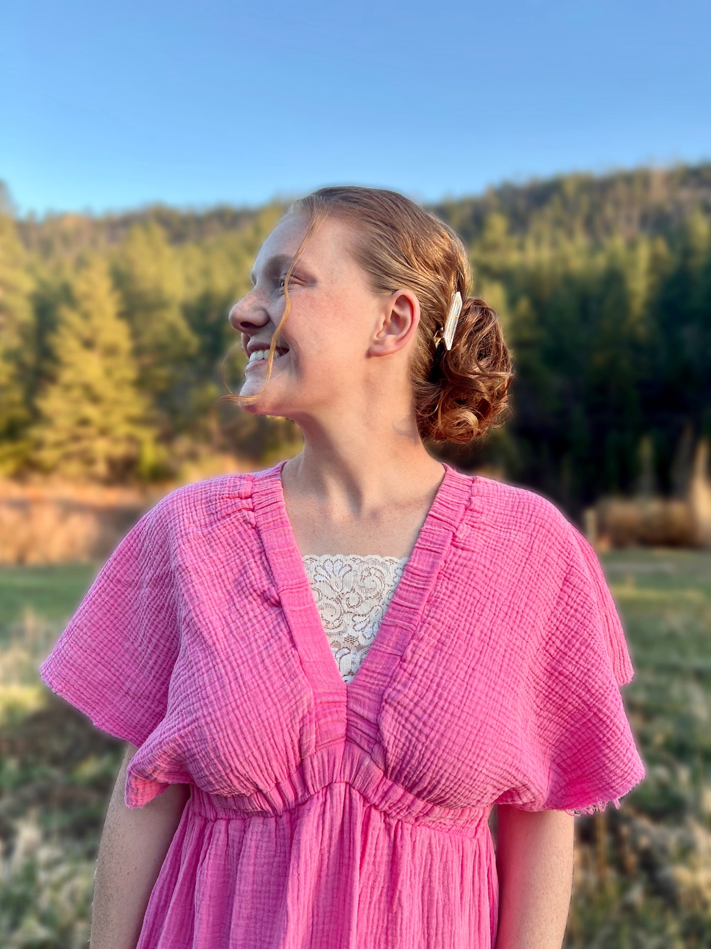 Pretty in spring-Pink dress