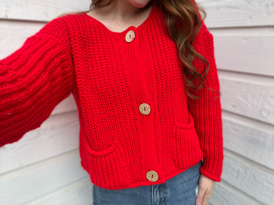 Our cherry crochet sweater