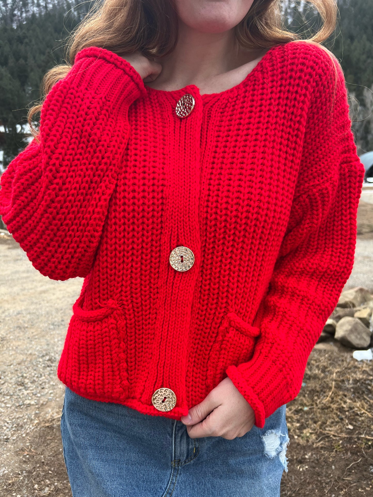 Our cherry crochet sweater